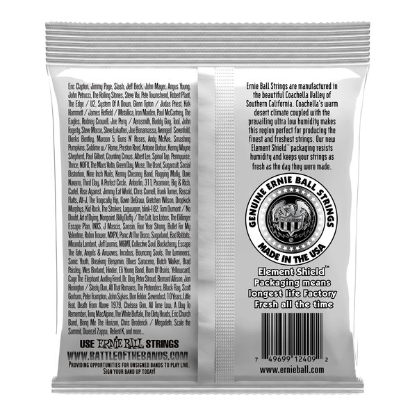 Ernie Ball Ernesto Palla Nylon Black & Silver Set, 28-42 - Back
