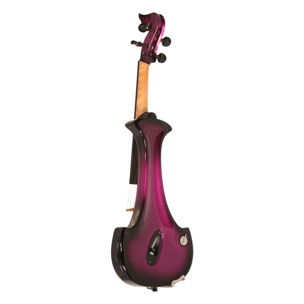 Bridge Aquila Electric Violin, Black and Purple, Back