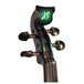 Bridge Aquila Electric Violin, Black and Green, Pegs and Strings