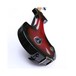 Bridge Lyra Octave Electric Violin, Black and Red, Angled