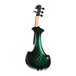 Bridge Lyra Octave Electric Violin, Black and Green, Back