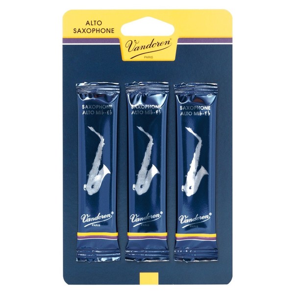 Vandoren Traditional Alto Saxophone Reeds, Strength 2 (3 Pack)