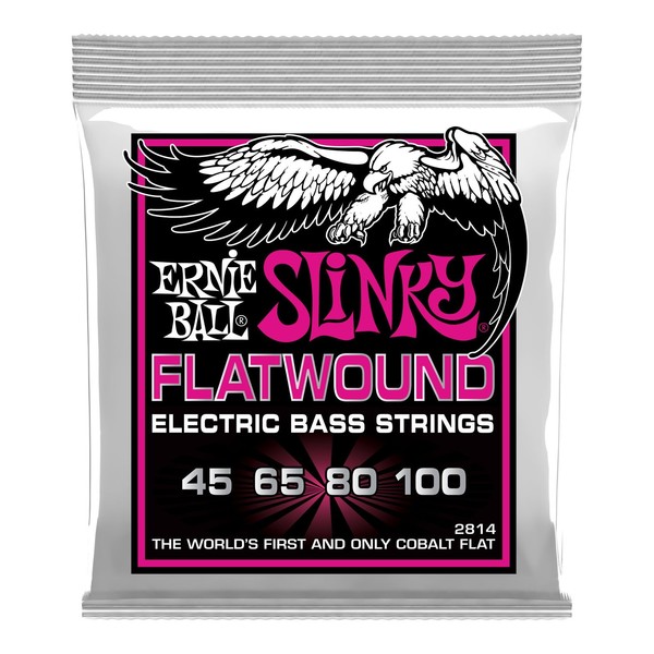 Ernie Ball Regular Slinky Flatwound Bass Set, 45-100 - front