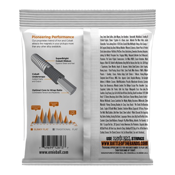 thumbnail interactive-video image 1 of Ernie Ball 2813 Hybrid Slinky Flatwound Electric Bass Strings (45 1 of 1