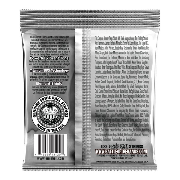Ernie Ball Power Slinky Coated Titanium Set, 11-48 - Back