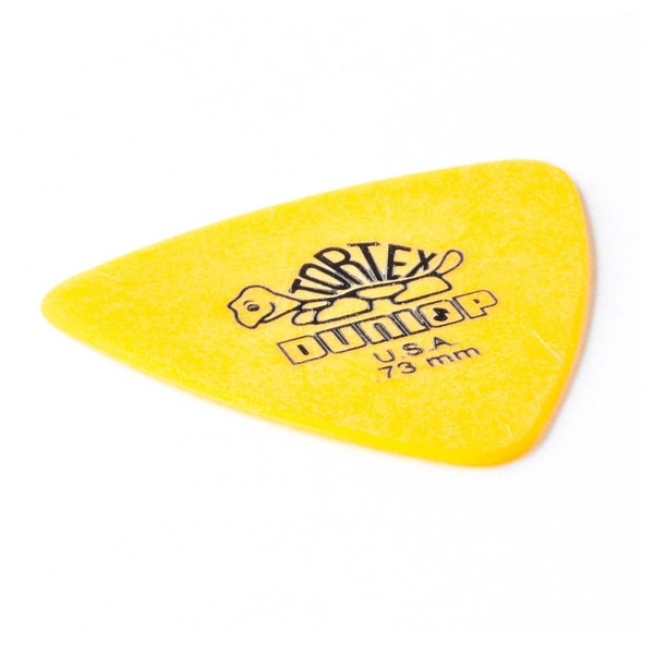 Jim Dunlop Tortex Triangle 0.73mm, 6 Pick Pack Angled View