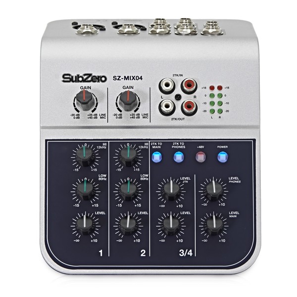 Microphone And 4-Channel Mini Mixer Bundle