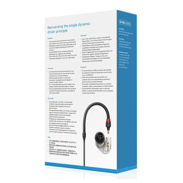 Sennheiser IE 40 Pro In-Ear Monitors, Rear of Box