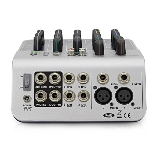 6 Channel Mini Mixer Microphone Bundle by Gear4music