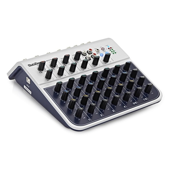 8 Channel Mini Mixer and Microphone Bundle by Gear4music