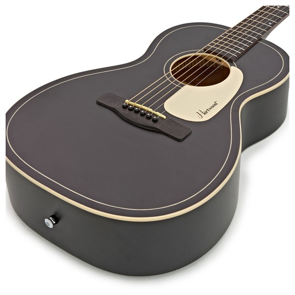 Hartwood Villanelle Parlour Acoustic Guitar, Satin Black