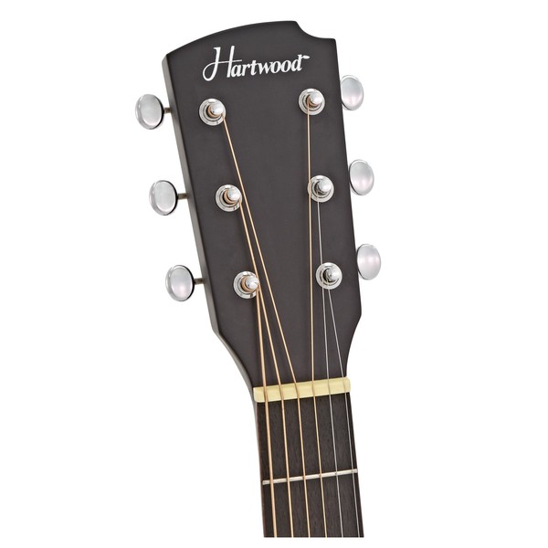 Hartwood Villanelle Parlour Acoustic Guitar, Satin Black