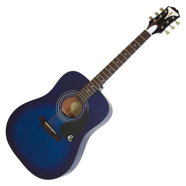 Epiphone Pro-1 Acoustic Guitar for Beginners, Trans Blue