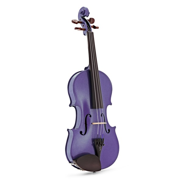 Stentor Harlequin Violin Outfit, Deep Purple, 3/4 front