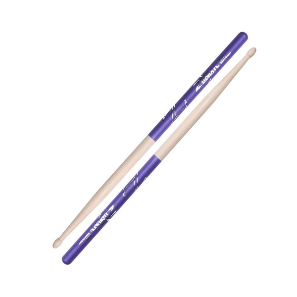 Zildjian 5B Wood Tip Purple Dip Drumsticks - Main Image