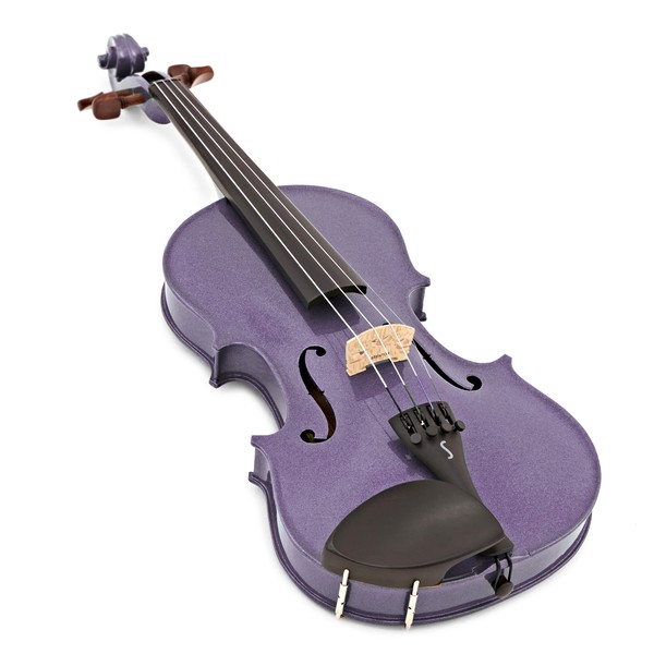 Stentor Harlequin Violin Outfit, Light Purple, 4/4 angle