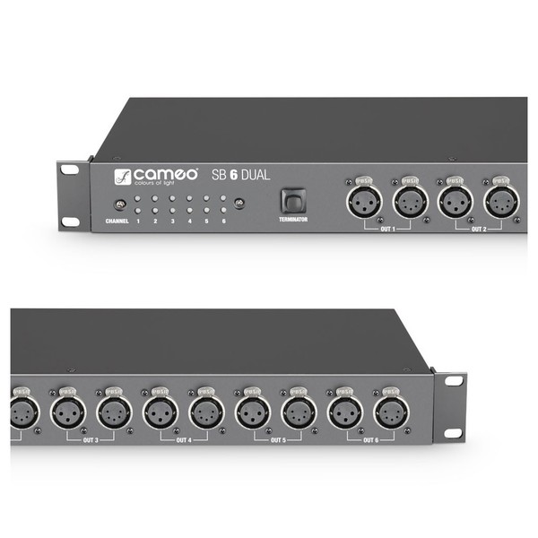 Cameo SB6 Dual 6 Channel DMX Splitter And Booster Connectors