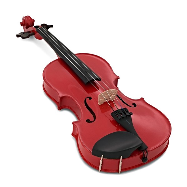 Stentor Harlequin Violin Outfit, Cherry Red, 3/4 angle
