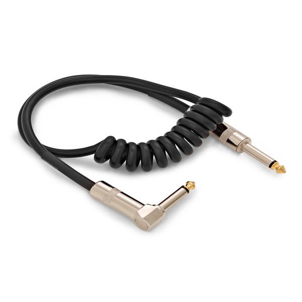 Coiled Jack Instrument Cable, 1m