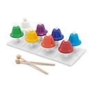 Set of 8 Rainbow Table Top Bells by Gear4music