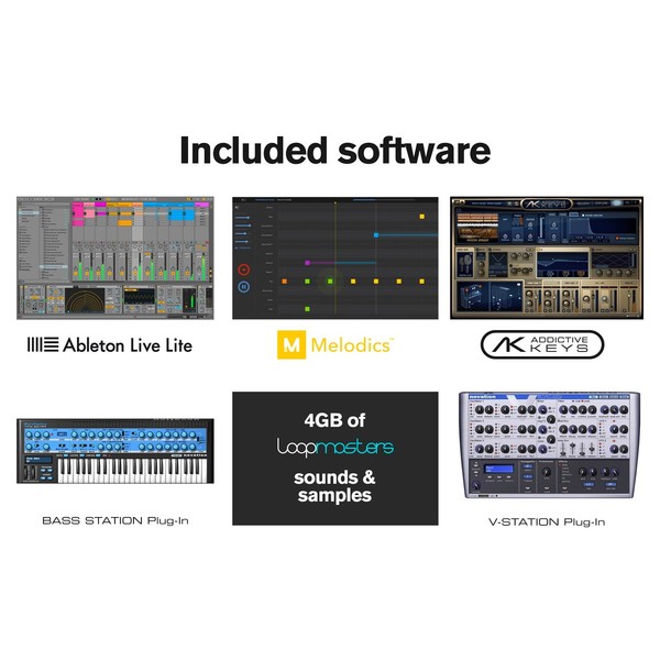 Novation LaunchKey Mini MK2 MIDI Controller Keyboard - Included Software