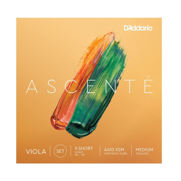 D'Addario Ascenté Viola String Set, Extra-Short Scale, Medium Tension