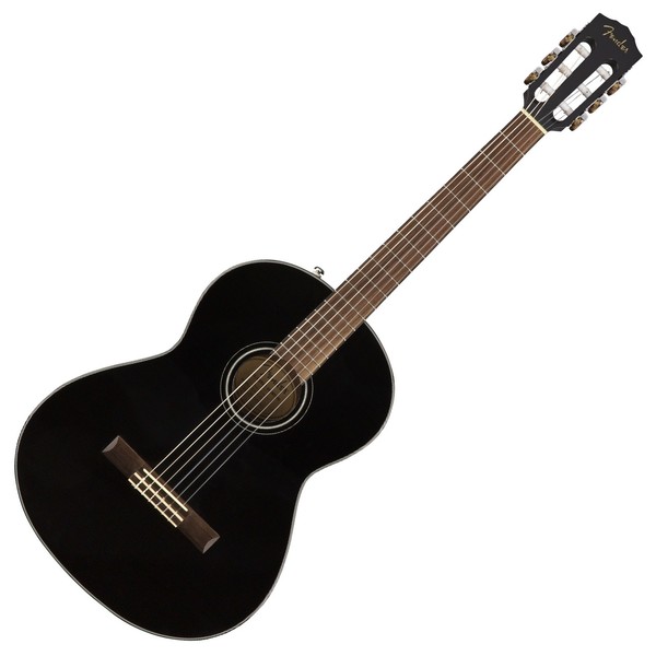 Fender CN-60S Acoustic LRL, Black Front View