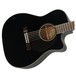 Fender CC-60SCE Concert Electro Acoustic WN, Black Body View