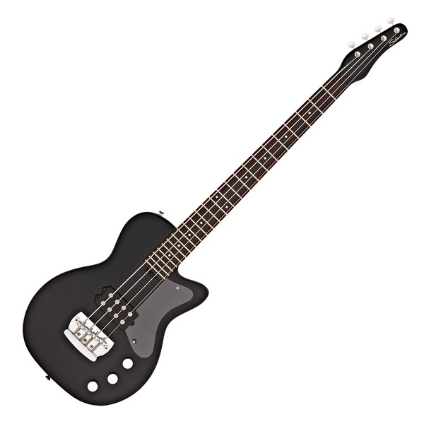 Silvertone 1444 Razor Bass Guitar, Black