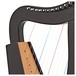 Deluxe 12 String Harp by Gear4music, Black close 2