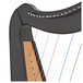 Deluxe 22 String Harp with Levers by Gear4music, Black close