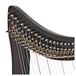 Deluxe 22 String Harp with Levers by Gear4music, Black close 2