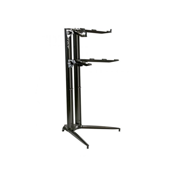 Quiklok SL919ALUBK Dual-Tier Aluminium Keyboard Stand, Black