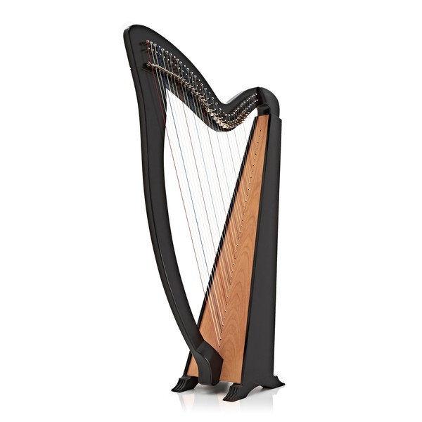 Deluxe 36 String Harp with Levers by Gear4music, Black main