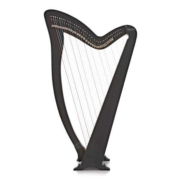 36 String Harp with Levers by Gear4music, Black at Gear4music