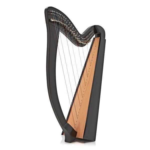 Deluxe 29 String Harp with Levers by Gear4music, Black main