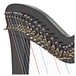 Deluxe 29 String Harp with Levers by Gear4music, Black close