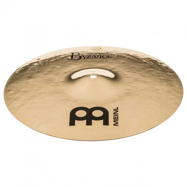 Meinl Byzance Brilliant 14'' Heavy Hammered Hi-Hat- logo close up 1