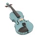 Stentor Harlequin Violin Outfit, Light Blue, 1/2, front