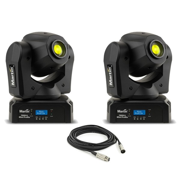 Martin THRILL Mini Profile Moving Heads - Pair with Cable - Main