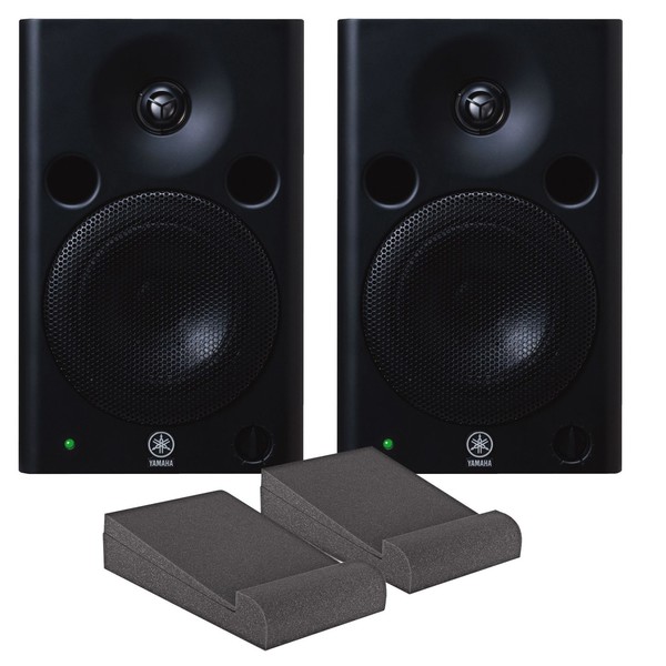 Yamaha MSP5 Studio Active Monitor (Pair), with Isolation Pads - Full Bundle