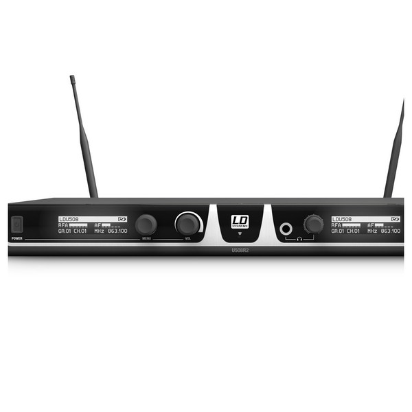 LD Systems U518 Double Handheld Condenser Mic Wireless System Receiver