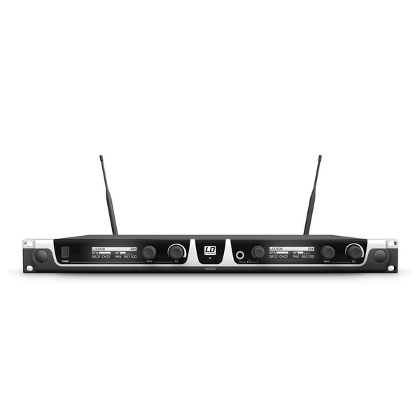 LD Systems U518 Double Headset Mic Wireless System Receiver Front