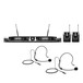 LD Systems U518  Double Headset Mic Wireless System, Black