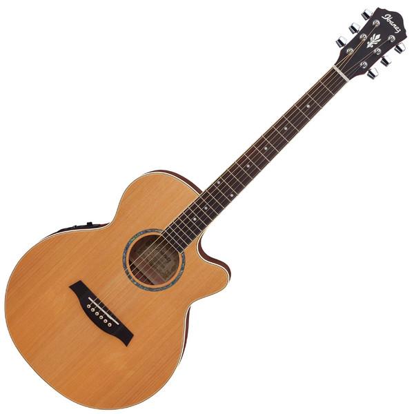 Ibanez AEG15E-LG AEG Solid Top Acoustic Guitar, Low Gloss