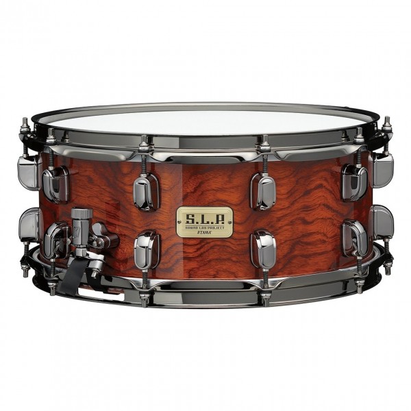 Tama SLP 14'' x 6'' G-Bubinga Snare Drum, Natural Quilted Bubinga