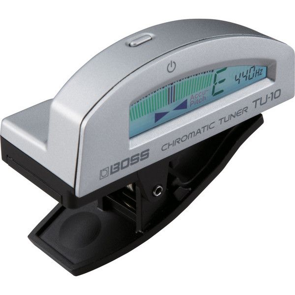 Boss TU-10 Clip-On Tuner, Silver