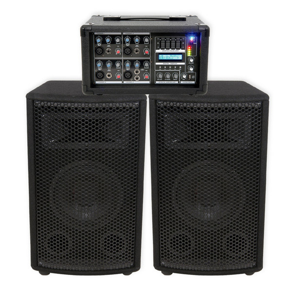 100W PA System with Mixer & Speakers