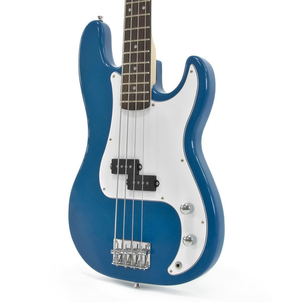 Electric G-4 Bass Guitar + 25W Amp Pack, Blue 