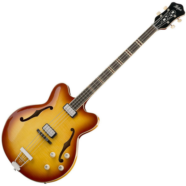 Hofner HCT 5007 Verythin Short Scale Bass, Sunburst with Case